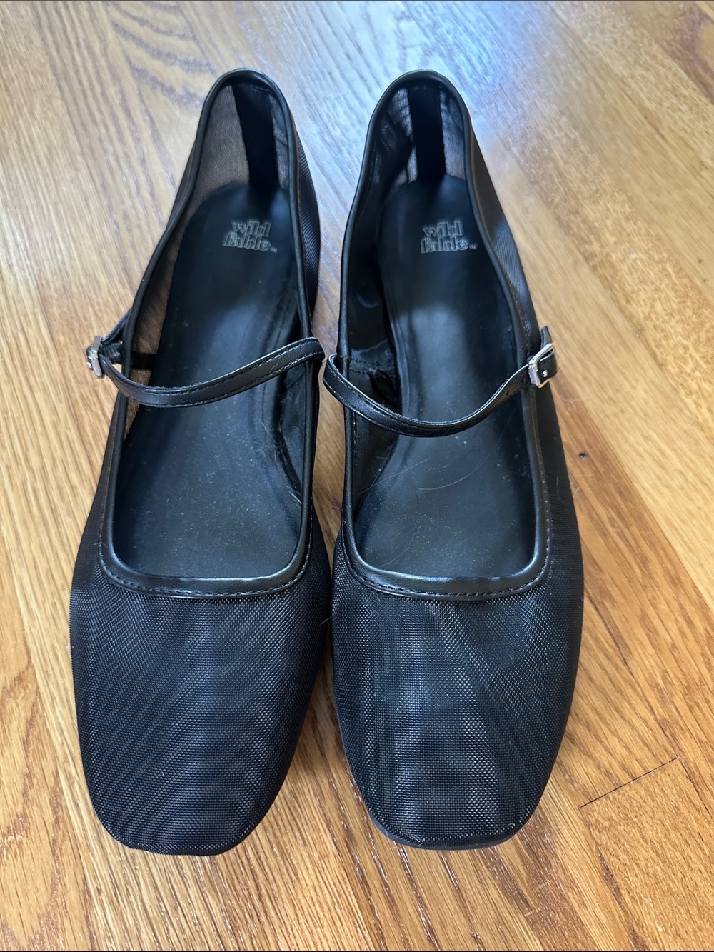 wild fable Black Mary Jane Square-Toe Flats